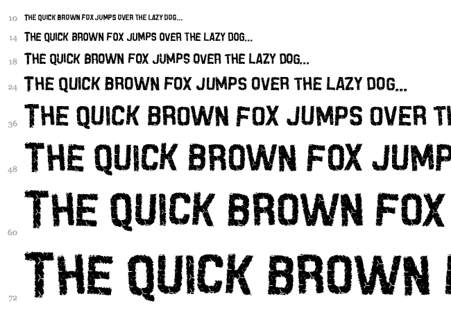 Grunge Tank font waterfall